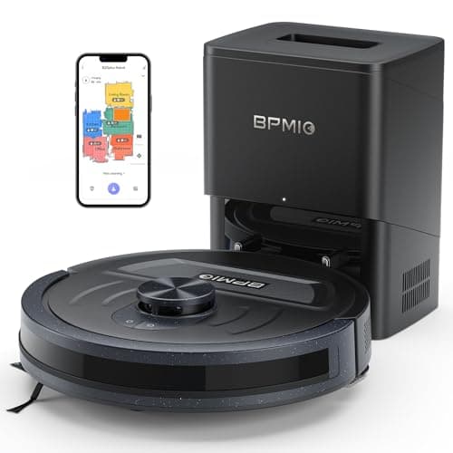 Robot Vacuum and Mop with Self-Empty Dock, 60-Day Capacity, 5500Pa Suction, LiDAR Mapping, 120-Min Runtime, Custom Schedule, Alexa & WiFi/App Compatible, Ideal for Pet Hair, Carpets, and Hard Floors