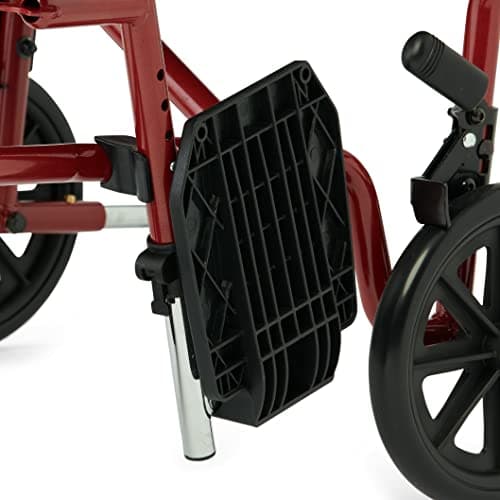 Medline Steel Transport Wheelchair, Folding Chair with Desk-Length Arms and Anti-Tippers 5