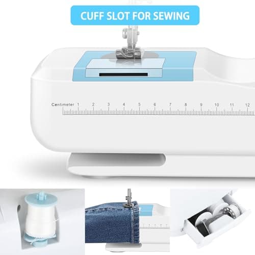 Sewing Machine for Beginners, mini Electric Sewing Machine with Dual Speed, 12 Built-in Stitches, Foot Pedal and 42-Piece Sewing Kit for Home DIY Projects 5