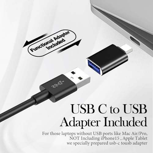 LXTNFU Computer Speakers for Desktop Monitor,Single Speakers for Desktop PC,Laptop Speaker with Loud Sound,Volume Control Easily Clamps to Monitors(USB-C to USB Adapter Included) (Black) 6