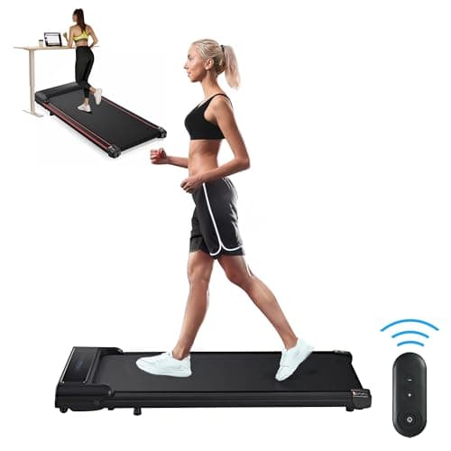 Under Desk Treadmill, Walking Pad 300 lb Capacity, Desk Treadmill for Home Office, 2.5HP Low Noise Walking Treadmill Pad with Remote Control, Portable Treadmill for Home Office (Black) 9