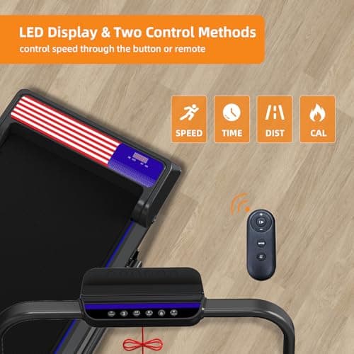 NAYSAYE 2 in 1 Treadmill, Treadmills for Home with Incline Folding, Large Screen, Walking Pad Treadmill Portable Under Desk Treadmill with Remote Control for Home and Office Use 5