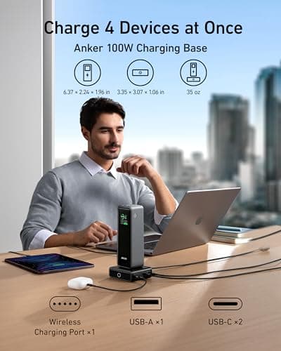 Anker Prime Power Bank, 27,650mAh 3-Port 250W Portable Charger for Travel, TSA-Approved, Smart App, for MacBook Pro/Air, iPhone 16/15/14 Series, Samsung, Laptops, and More 6