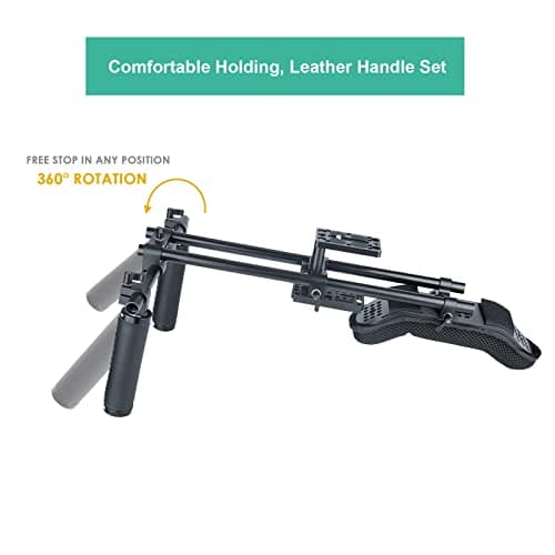 NICEYRIG 15mm Shoulder Pad Rig Support System with Riser Base Plate Mount, 15mm Rod and Rod Rail Handle Kit Universal for DSLR Camera, Mirrorless Camera - 173 6