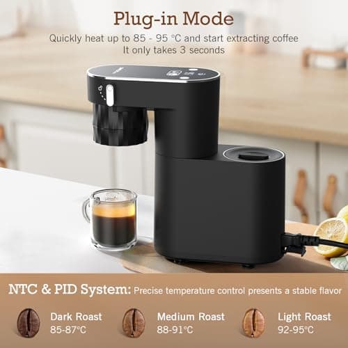 SIMPLETASTE Espresso Machine 20 Bar, Portable Multifunction Coffee Maker with Hot and Cold Brew, Dual Power Options, 6.1oz Water Tank, Single Serve Brewer for Travel, Camping, Office, Home 5