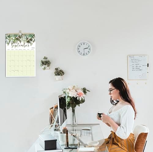 mudrit 2026 Wall Calendar,12 months large floral Calendar runs from Jan 2026 - Dec 2026, Spiral Bound for Office, Home, Business, School Appointment Planning: Size 12" X 17" 7