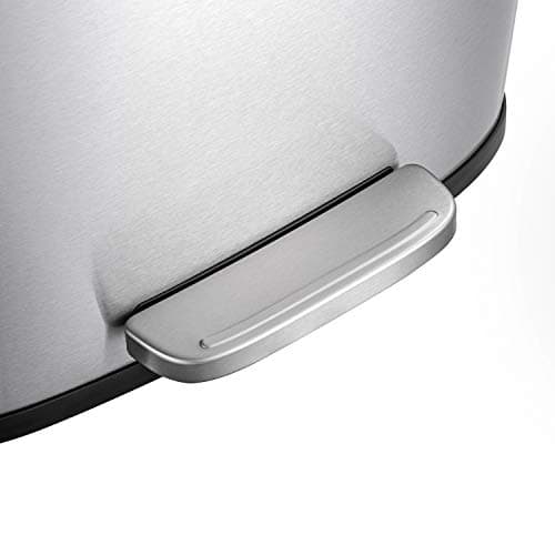 QUALIAZERO 50L/13Gal Heavy Duty Hands-Free Stainless Steel Commercial/Kitchen Step Trash Can, Fingerprint-Resistant Soft Close Lid Trashcan, 50L / 13 GAL 7