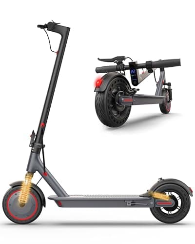 VOLPAM 10 Inches Electric Scooter, Dual Suspension, 21-31MPH Top Speed, 500-800W Powerful Motor, 28-31 Miles Long Range, Dual Braking, Max Load 264 lbs