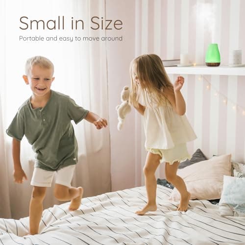 Aromatherapy Essential Oil Diffuser for Room: Air Humidifier Aroma Scent Cool Mist Diffusers Colorful Light Cute Mini Small Waterless Auto Off Ultrasonic for Home Bedroom 5