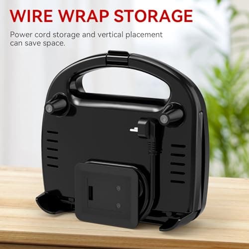 OSTBA Waffle Maker, 2 Slice Non-Stick Waffle Iron, Belgian Waffle Machine with Indicator Lights, PFOA Free, Perfect for Breakfast and Snacks, 750W 6