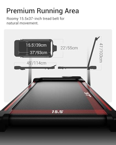 16% Incline Walking Pad Treadmill, 4-in-1 Portable Treadmills for Home and Office, Foldable Under Desk Treadmill, 2.5 HP Quiet Walking Pad with 300 LBS Capacity 6