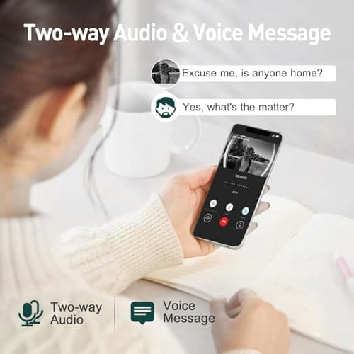 XTU Doorbell Camera Wireless No Subscription, 2K Video Doorbell with Chime, 2-way Audio, Instant Alert, Human Detection, Night Vision, 2.4G Wi-Fi, Works with Alexa and Google Assistant, Indoor Outdoor 5