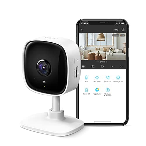 Tapo 2K Indoor Security Camera for Baby Monitor, Dog Camera w/Motion Detection, 2-Way Audio Siren, Night Vision, Cloud & SD Card Storage(Up to 512GB), Works w/Alexa & Google Assistant C110