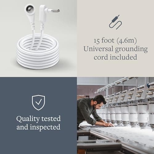 GroundLuxe Organic Grounding Pillowcase in Gray - Queen Size 8