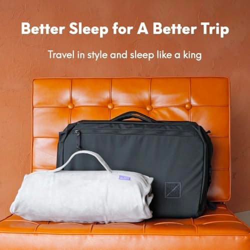 Cushion Lab Travel Deep Sleep Pillow – Compact Memory Foam Neck Pillow for Sleeping, Portable Pillow for Hotels, Camping, Side & Back Sleepers, On-The-Go – Calm Grey 7