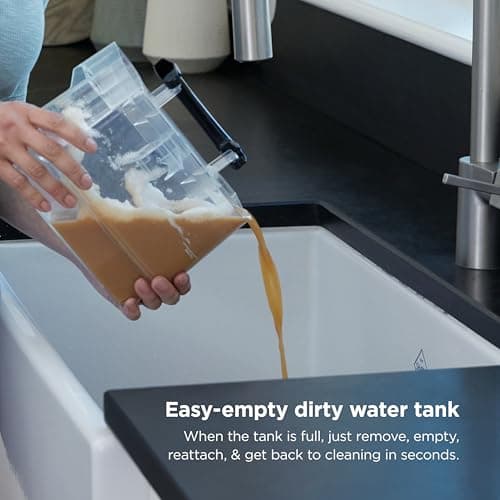 Shark StainStriker Portable Carpet & Upholstery Cleaner w/on board self cleaning - Spot, Stain, & Odor Eliminator, Includes 2 Cleaning Tools & 2 Cleaning Solutions, Charcoal, PX221BRN 8