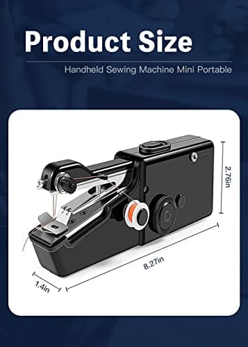 GUSSLM Mini Handheld Sewing Machine for Quick Stitching, Portable Sewing Machine Suitable for Home,Travel and DIY, Electric for Beginners 6