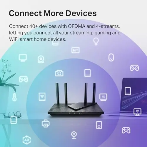 TP-Link AX1800 WiFi 6 Router (Archer AX21) – Dual Band Wireless Internet, Gigabit, Easy Mesh, Works with Alexa - A Certified for Humans Device, Free Expert Support 6