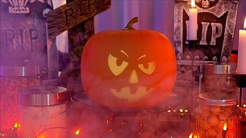 ANIMAT3D Jabberin Jack Rockin Jack Edition Talking Animated Pumpkin with Built in Video Projector & Speaker Plug'n Play 7