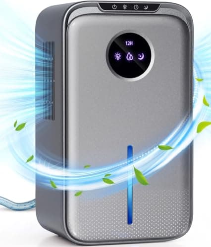Dehumidifier,95OZ Dehumidifier for Basement With Drain Hose Quiet Small Dehumidifier for Bathroom Home Room Bedroom Portable Mini Dehumidifiers for RV Closet （1000Sq.ft)