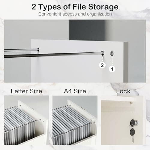 ModernMate 67" L Shaped Standing Desk with Drawers and File Cabinet, AC/USB, 1.18" Desktop, Height Adjustable Wood Desk, Electric Desk with Multiple Functions for Home and Office, White Rattan 6