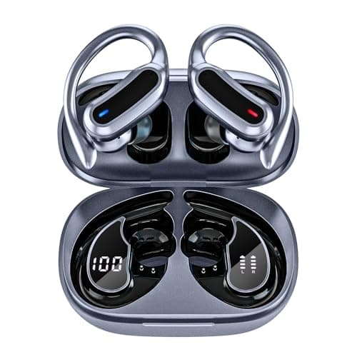 TRAUSI 54H Playtime Wireless Stereo Earphones with Mic, Waterproof, Fast Charging and Comfort Fit Buds for Fitness (Sliver)