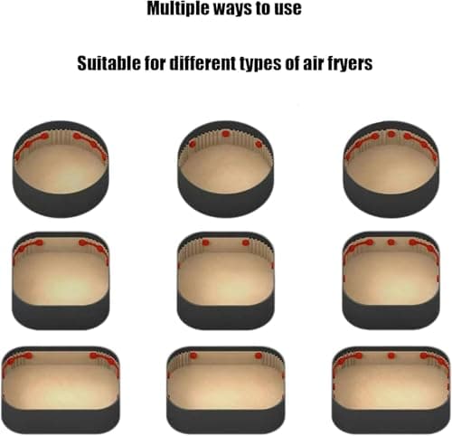 ZENKLET Air Fryer Magnet Silicone Buckle for Holding Down, Air Fryer Magnets for Parchment Paper, Food-Grade, Heat-Resistant,Quick-Attach Design for Secure Cooking-4SET 4