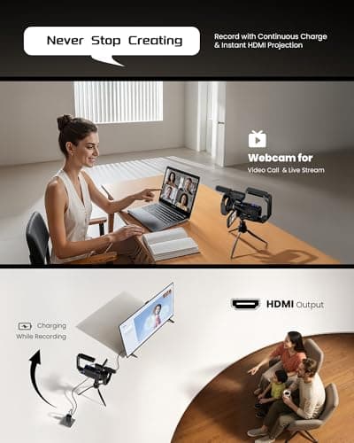 5K Video Camera Camcorder, UHD 64MP Vlogging Camera for YouTube with 3" 270° Rotatable Touch Screen, Digital Camera with IR Night Vision, 16X Zoom/WiFi/Webcam/HD/32GB Card/2 Batteries/Microphone 5