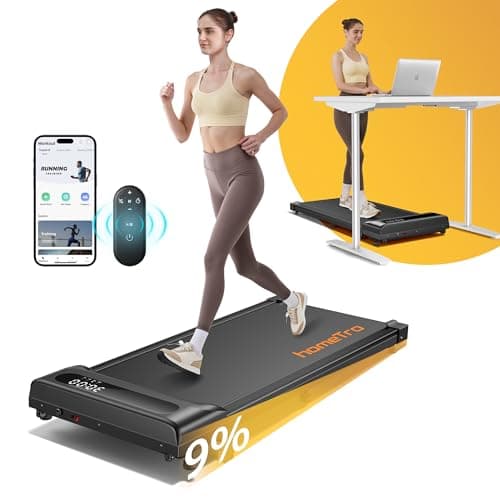 homeTro Walking Pad Treadmill with Incline, 3.0HP with Mute Remote and App Control, Portable Under Desk Treadmills with 0.6-5 MPH, Maximum 265LBS Capacity for Small Space/Home/Office, Assemble Free