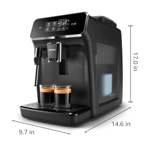 Philips 2200 Series Fully Automatic Espresso Machine, Classic Milk Frother, 2 Coffee Varieties, Intuitive Touch Display, 100% Ceramic Grinder, AquaClean Filter, Aroma Seal, Black (EP2220/14) 10