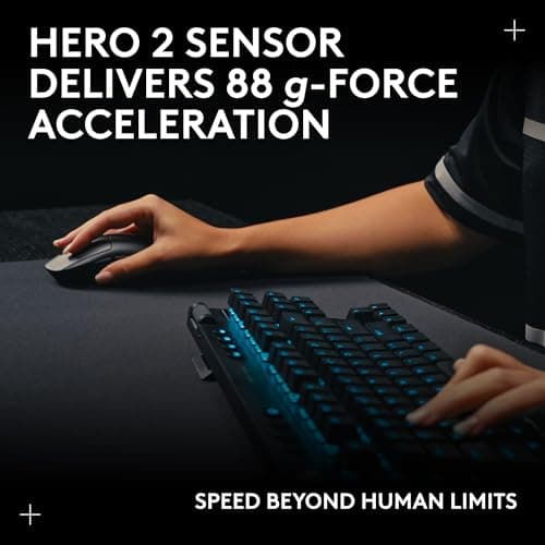 Logitech G PRO 2 Lightspeed Wireless Gaming Mouse, Right- or Left-Handed Mouse with up to 4 Customizable and Switchable Magnetic Side Buttons, 44K DPI Sensor, USB-C Charging, for PC/Mac - White 10