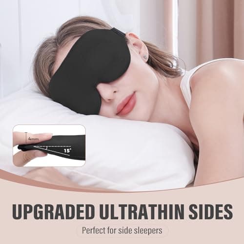 YIVIEW Sleep Mask for Side Sleeper, Complete Light Blocking 3D Sleeping Eye Mask, Soft Breathable Eye Cover for Women Men, Relaxing Zero Pressure Night Blindfold 2