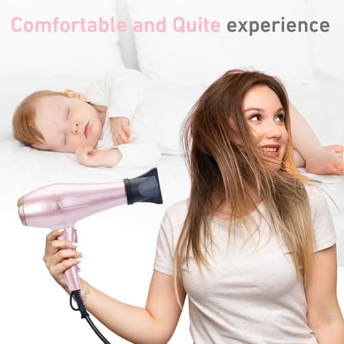CONFU Hair Dryer, Professional Ionic Salon Blow Dryer with Diffuser for Women and Men, 5X Fast Drying, Powerful and Quiet Hair Blow Dryer for Fast & Easy Styling (1875 Watts) 6