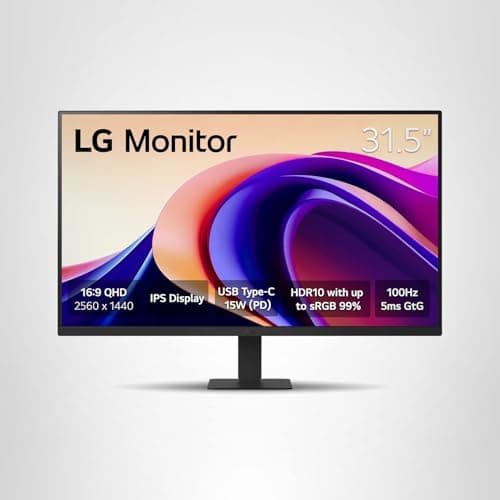 LG 32U631A-B 32-inch QHD (2560 x 1440) IPS Computer Monitor, 100Hz, 5ms, HDR10, Reader Mode, Flicker Safe, HDMI, USB Type-C 15W PD, Black 16