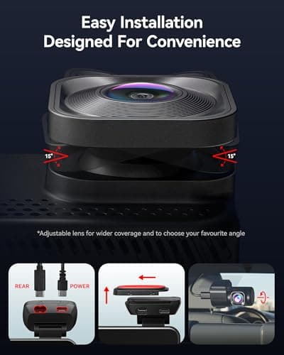 REDTIGER ViewClear 70 4K+2.5K Dash Cam Front and Rear, 8MP STARVIS 2 IMX678 x Noctura™ Sensor, Dual HDR Hyper Night Clarity, 5.8GHz WiFi 6, 30MB/S Fast Download, Dash Camera with 24H Parking Monitor 7