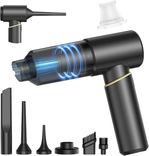 BSRCO Car Vacuum Portable Cordless, Handheld Vacuum Cordless 15Kpa, Hand Vacuum Ultra-Quiet (75dB), 21min Runtime, Lightweight (1.25 lbs) for Car, Pet Hair, Home