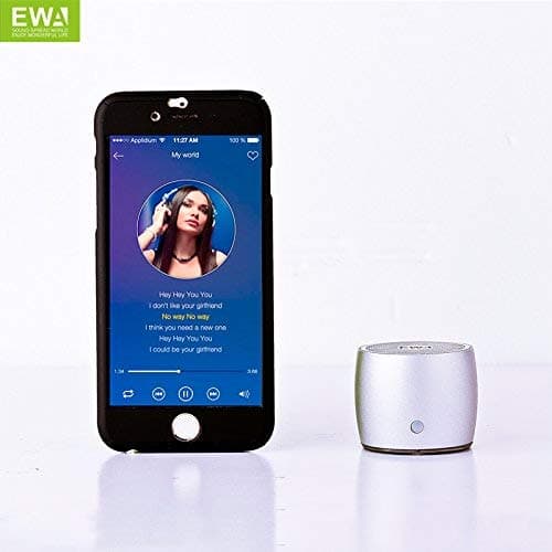 EWA Portable Wireless Mini Speaker with Passive Subwoofer, Enhanced Impactive Bass, Tiny Body Loud Voice, Minimalism Design, Perfect Speaker for Sports, Travel and Home.A103 6