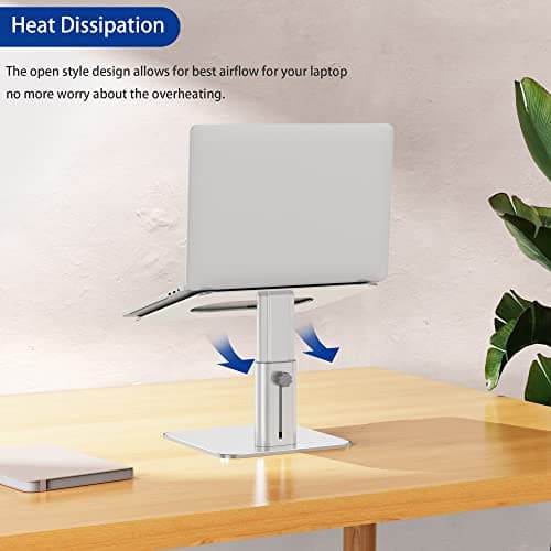 BESIGN LSX6N Laptop Stand, Ergonomic Adjustable Notebook Riser Holder, Computer Stand Compatible with Air, Pro, Dell, HP, Lenovo More 10-15.6" Laptops, Silver 9