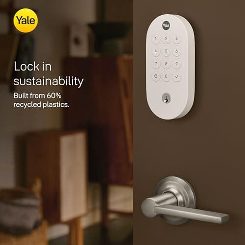 Yale Snow Keyed Deadbolt Smart Lock with Google Matter, YRD510-MT1-SNW 5
