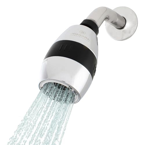Niagara Conservation N2615CH Tri-Max 1-Spray with 0.5-1.5 GPM 2-in. Wall Mount Adjustable Fixed Shower Head in Chrome, 1-Pack | Bathroom Shower Head Sprayer with Pressure Compensation