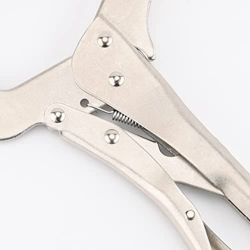 Luckyweld Metal Face Clamps,Heavy Duty Locking C-Clamp 2Pack With Swivel Pad for DIY Woodworking, Welding,Pocket Hole Joinery 5
