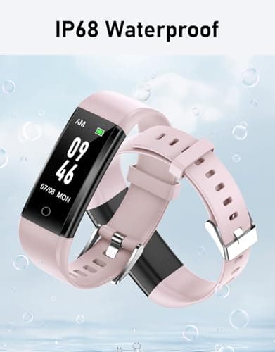 GRV No Bluetooth Pedometer Watch Fitness Tracker No Phone Needed, Step Counter Calories/Sleep Tracker for Walking Running for Men Women Waterproof (Pink) 6