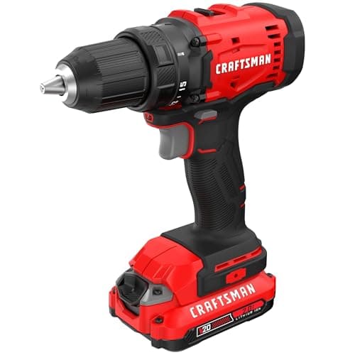 CRAFTSMAN V20 1/2 in Cordless Drill Set With 2.0 Ah Battery, Charger and Double Ended Bit, LED Light, Long Runtime, Ergonomic Power Drill Driver (CMCD702D1) 2