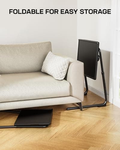 LORYERGO TV Tray - TV Table for Eating, Folding Table Trays with 6 Height & 3 Tilt Angle, TV Tray Table with Removable Cup Holder, Dinner Tray for Eating or Working on Couch, Bed & Office 7