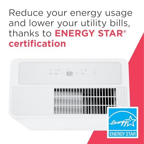 Frigidaire 50-Pint Portable Dehumidifier with Wi-Fi and Energy Star Certification for Medium/Large Rooms & Basements, Custom Humidity Control, Auto Shut Off, White 8