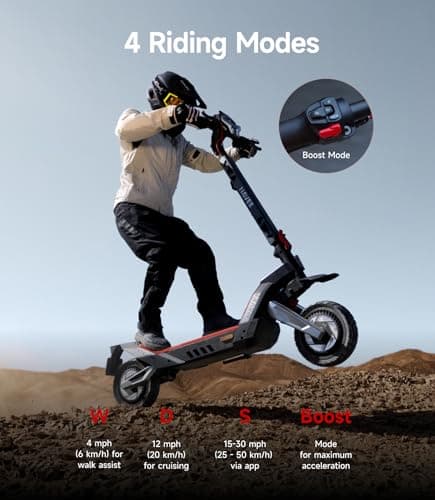 NAVEE XT5 Pro Electric Scooter, 30 mph Speed, 46.6 Miles Range, 2200W 2000W 1200W 1000W Motor, Dual Damping Arm Suspension & Disc Brake, Fast Charging, Adults Teens, 12" Off-Road Tires, Heavy Duty 7