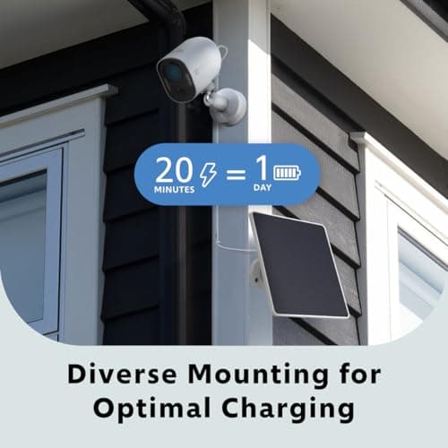 Swann Xtreem4K Eco Security Camera with Solar Panel: 4K UHD Video, AI Motion Detection w/Thermal Sensing, Solar Charging, Color Night Vision, Two-Way Audio, IP65 Weatherproof, 32GB MicroSD Included. 5