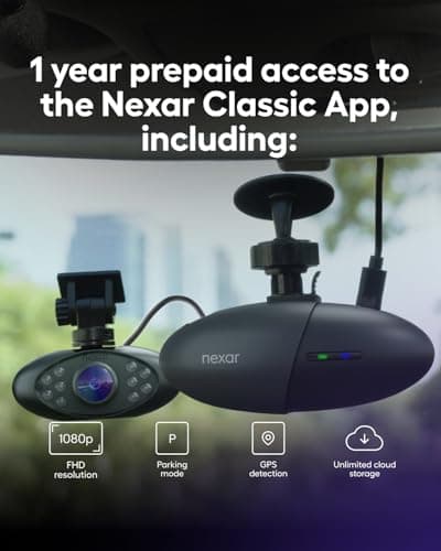 Nexar Pro Dual Dash Cam - 1 Year App Subscription Included - Unlimited Cloud Storage, Drive Recordings, Parking Mode, Night Vision, All Inside The Nexar App - WiFi HD Front Dash Cam (256 GB SD) 6