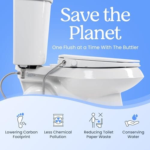 CLEAR REAR Elongated Bidet Toilet Seat – Non Electric Attachment for Toilets, Easy to Install Self Cleaning, Rear & Feminine Wash Nozzles, Adjustable Water Sprayer, Eco Friendly Hygienic Upgrade 7