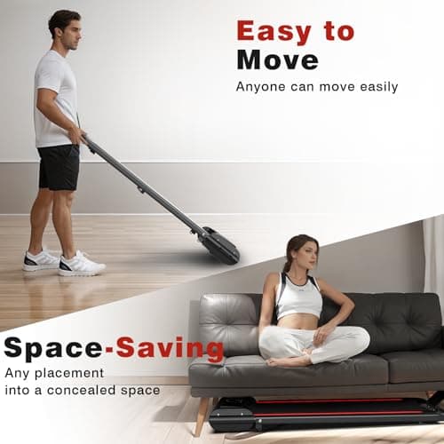 Walking Pad,Max 2.5 HP Portable Under Desk Treadmill,265LBS Capacity Installation-Free Small Treadmills for Home & Office,Remote Control LED Display 5